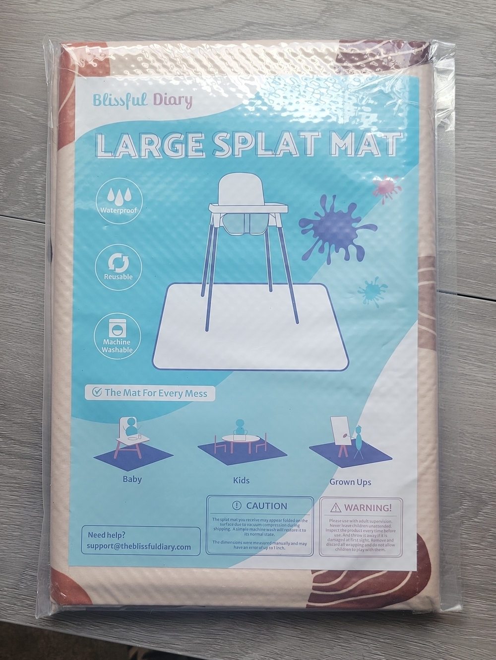 Large Splat Mat Protective Floor Mat NWT